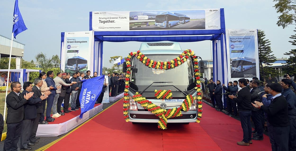 Tata Motors Launches Zero-Emission Buses for Workforce