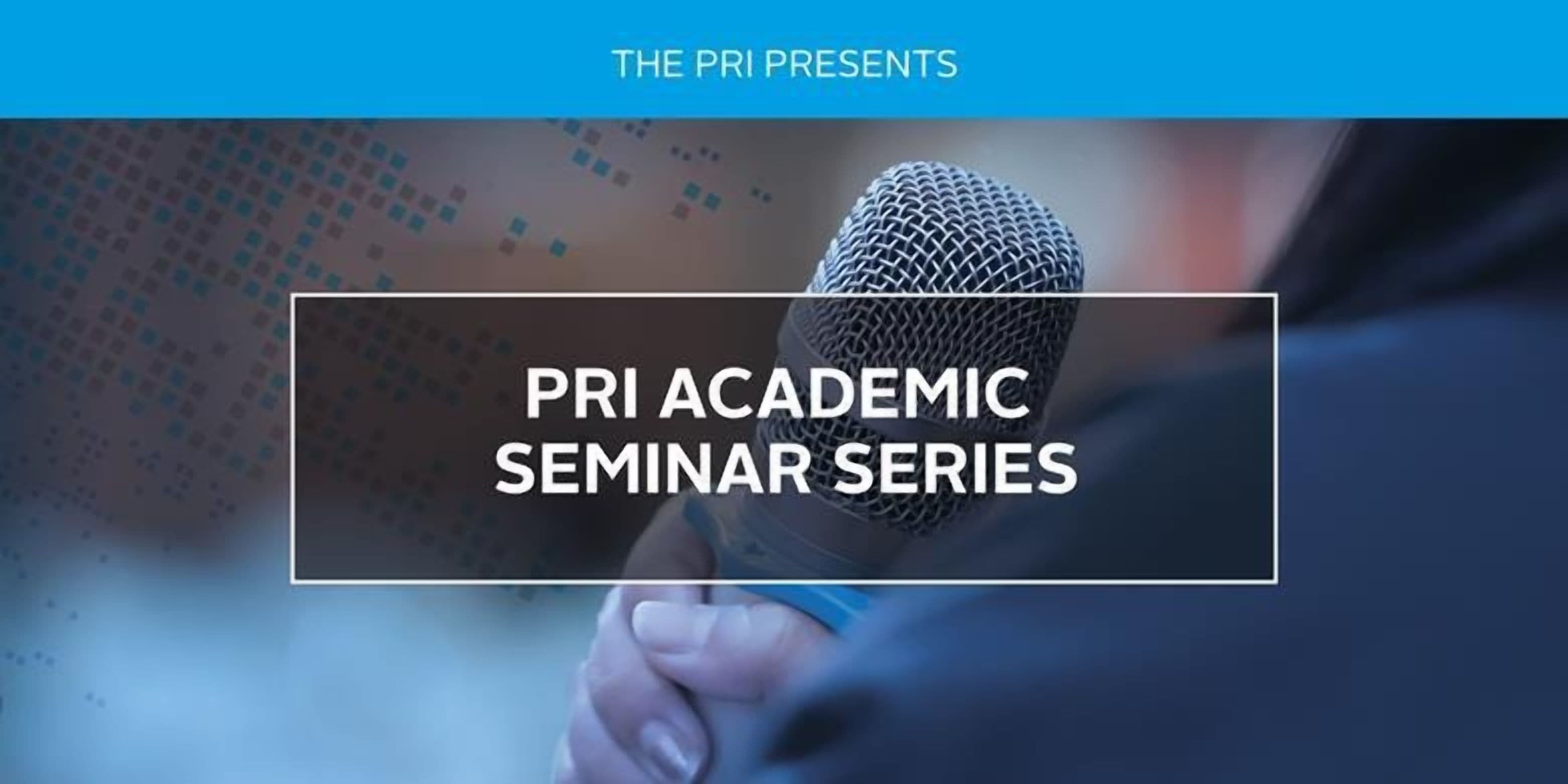 PRI Academic Seminar Series: Itay Goldstein - On ESG investing