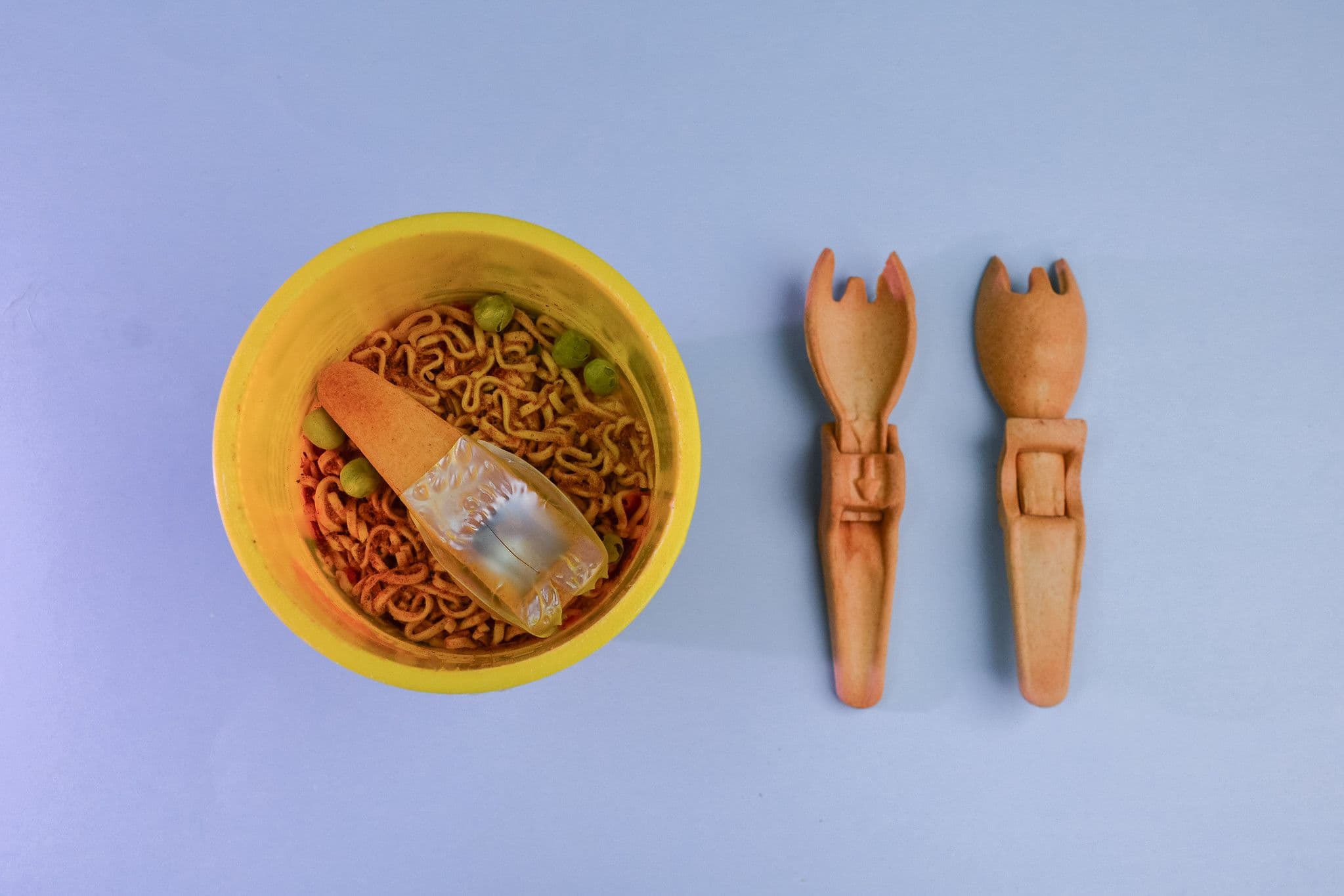Maggi Goes Green: Edible Fork for Cup Noodles