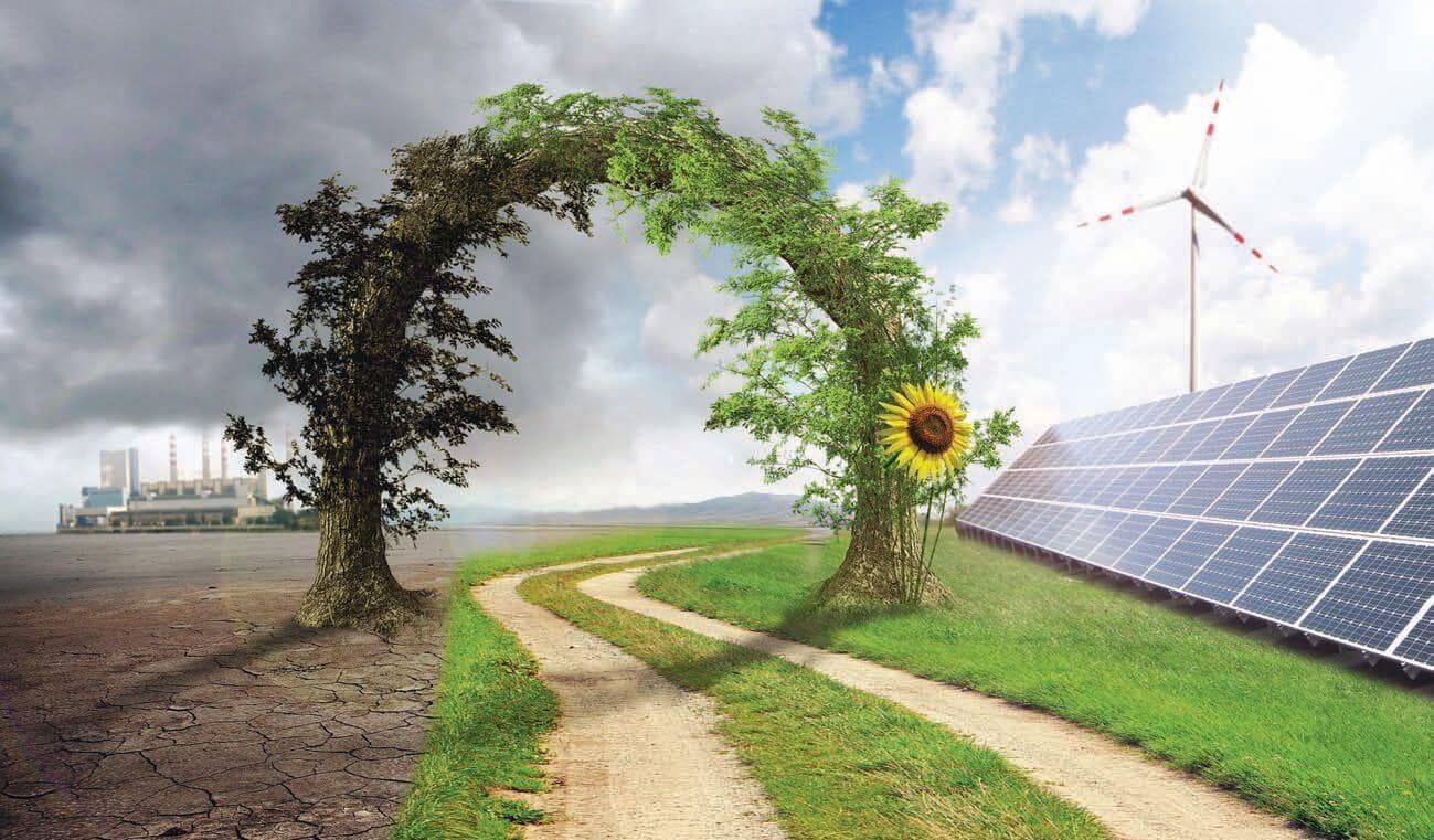 Use fewer fossil fuels and rely more on renewable energy