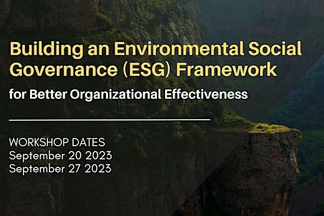 Building an Environmental Social Governance (ESG) Framework